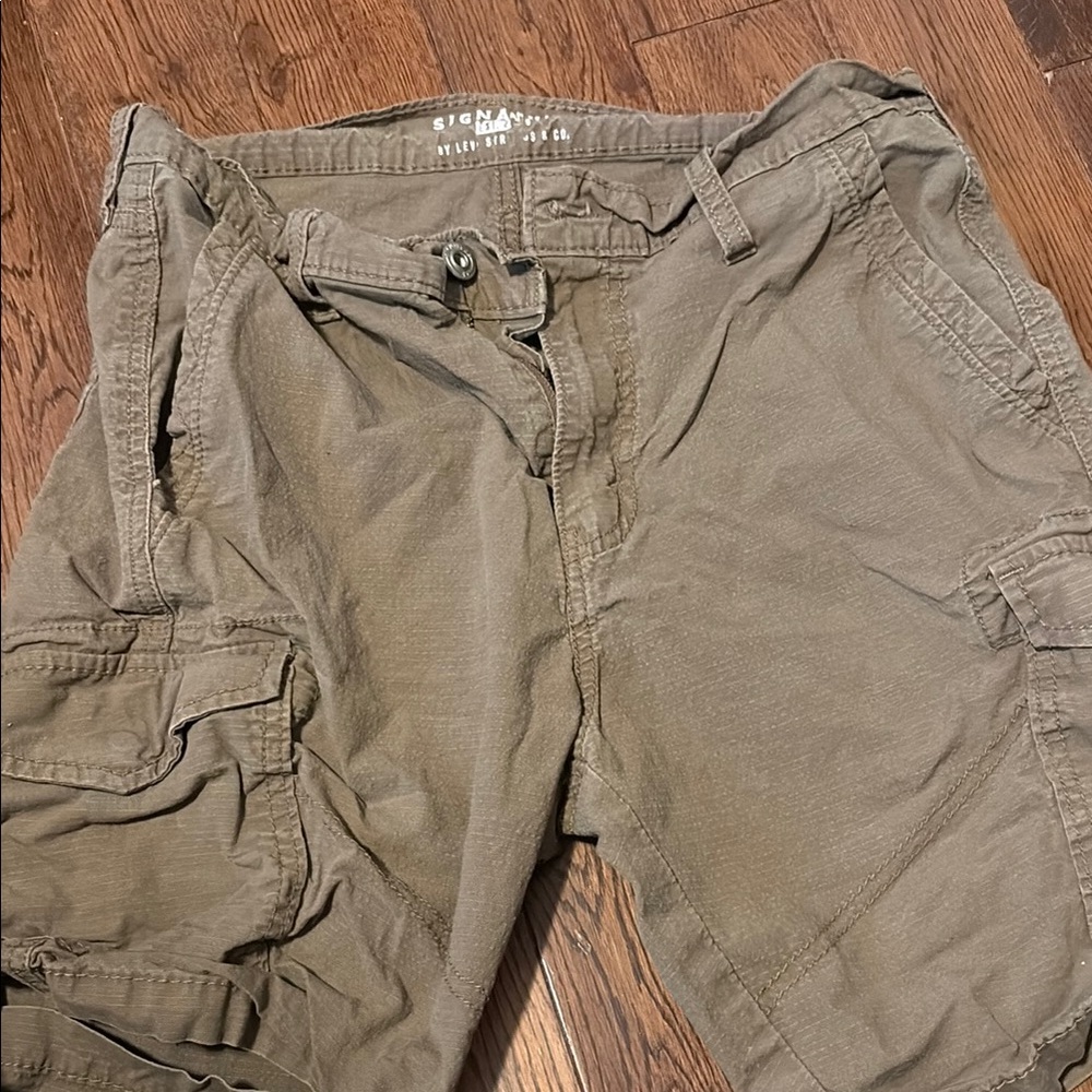 Olive Cargo Shorts